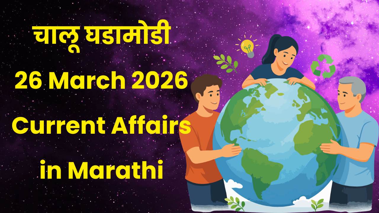 चालू घडामोडी 26 March 2026 Current Affairs in Marathi