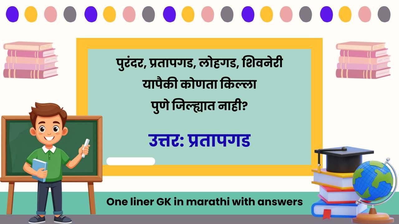 One liner gk in marathi with answers