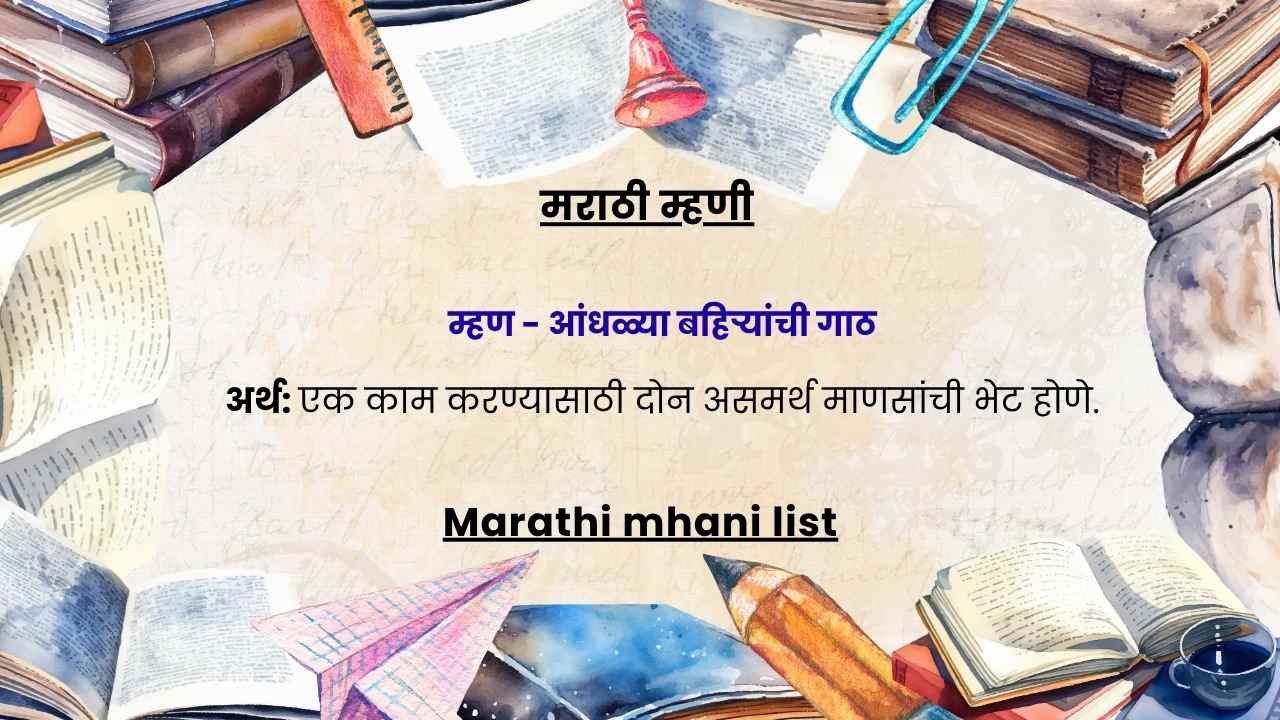 Marathi mhani list